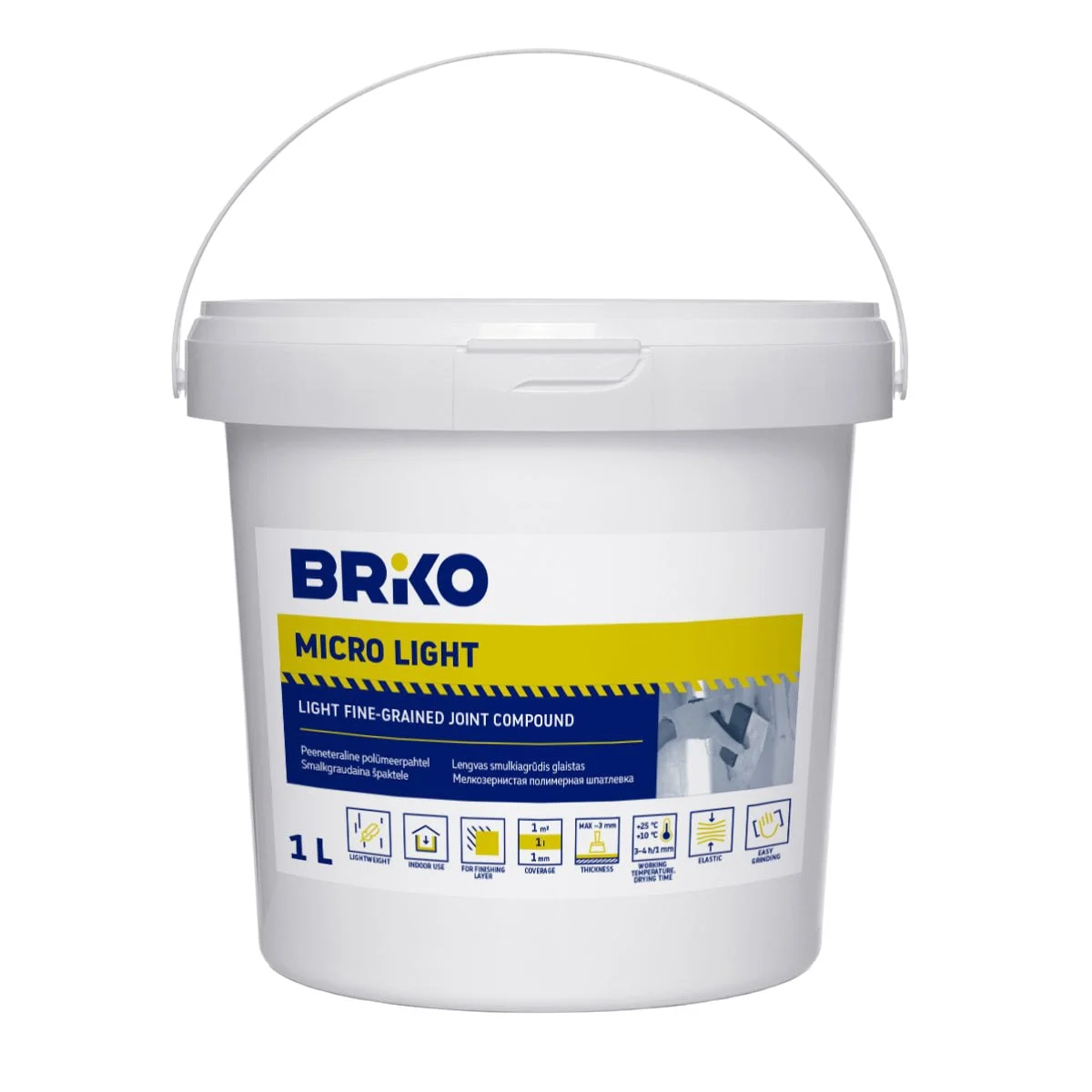ŠPAKTELE BRIKO SM 1L SMALKGRAUDAINĀ