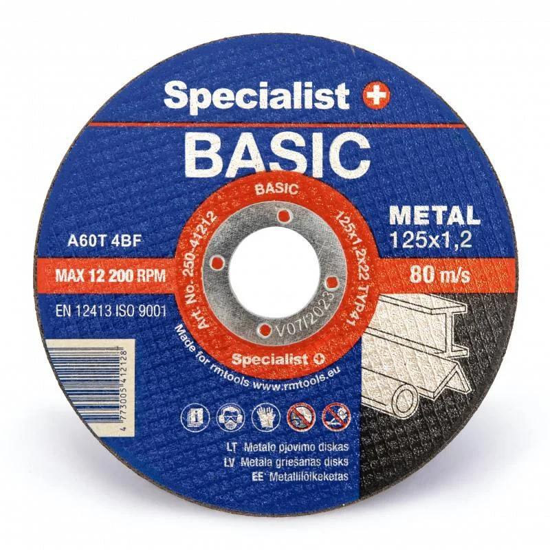 DISKS METĀLA GRIEŠANAI BASIC 125X1.2X22