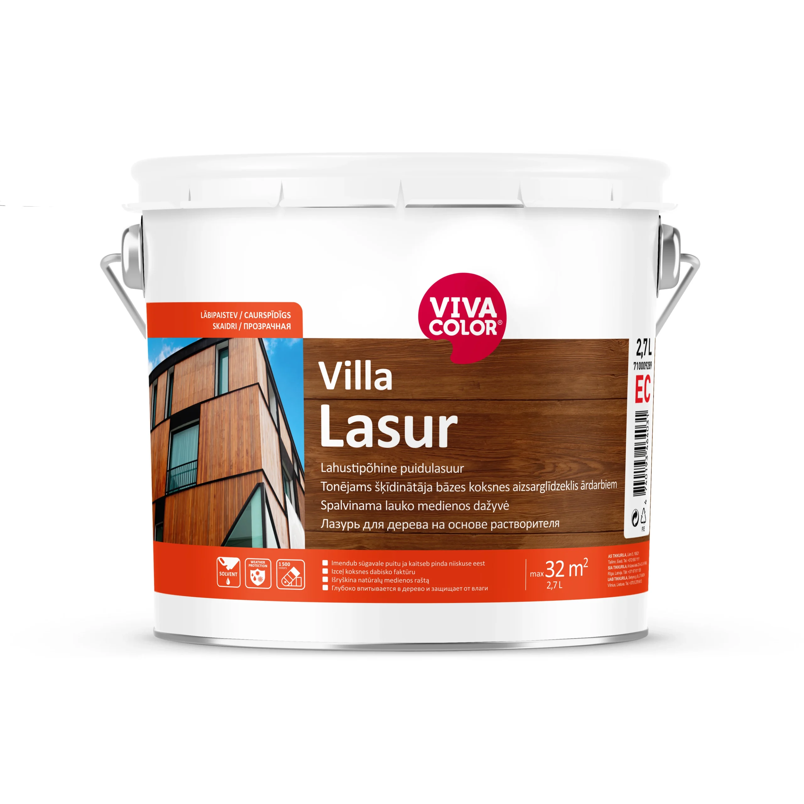 ЗАЩИТНАЯ СРЕДСТВО ДЛЯ ДЕРЕВА VILLA LASUR EC 2.7L