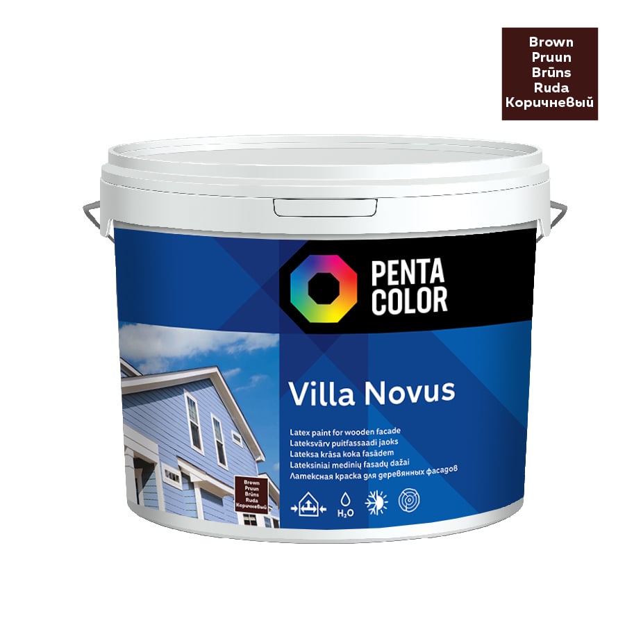 FASĀDES KRĀSA VILLA NOVUS BRŪNĀ KRĀSĀ 5L