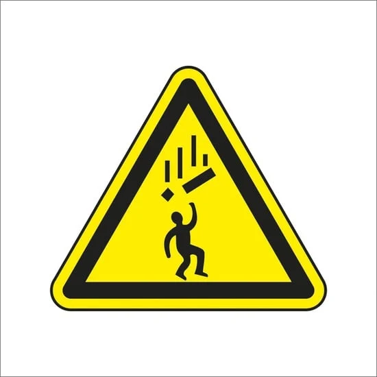 SIGN WARNING, FALLING OBJECTS H12