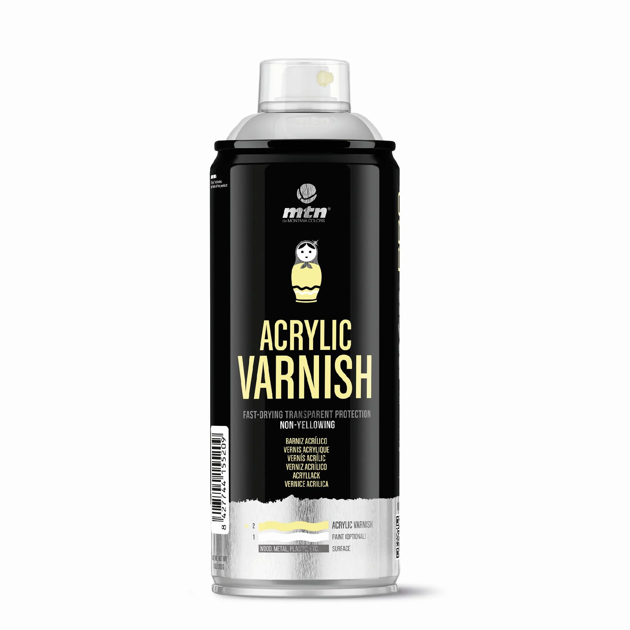 АЭРОЗОЛЬНАЯ ЛАК MTN PRO SATIN ACRYLIC400ML