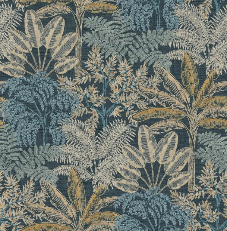 WALLPAPERS VINYL 127622 INTRIGUE MIDNIGHT
