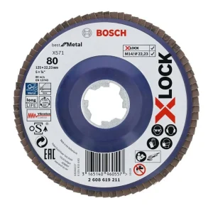 DISKS ZIEDLAPIŅU 125MM 80 BOSCH X-LOCK