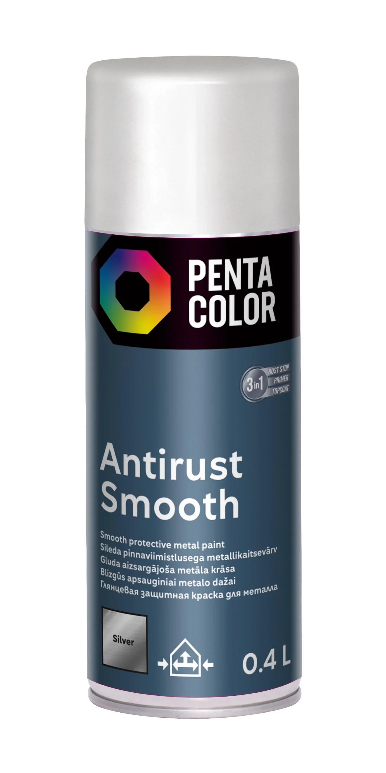PAINT AER. ANTIRUST SMOOTH SILVER 400ML