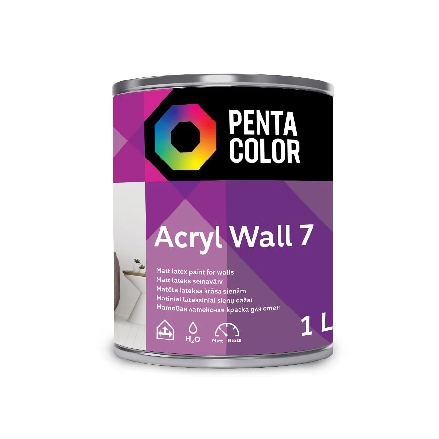 КРАСКА DISP. PENTACOLOR ACRYL 7 БЕЛАЯ 1 Л