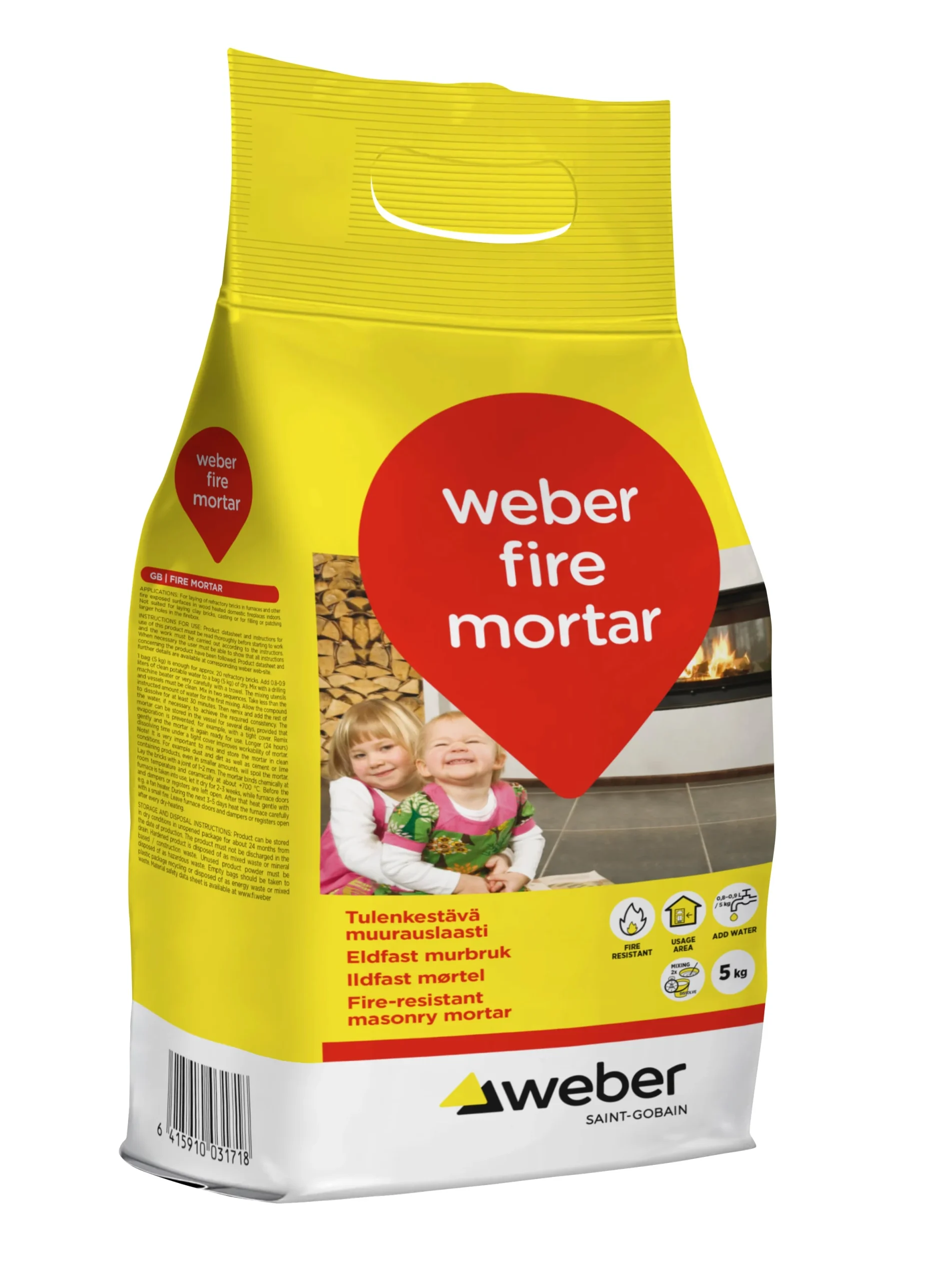 MŪRJAVA KARST.IZT. WEBER FIREMORTAR 5KG