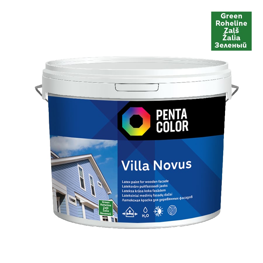КРАСКА ФАСАДЫ VILLA NOVUS ЗЕЛЕНАЯ 3 L