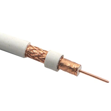 КАБЕЛЬ TV RG-6 1.02 CU 64CU БЕЛЫЙ (100)