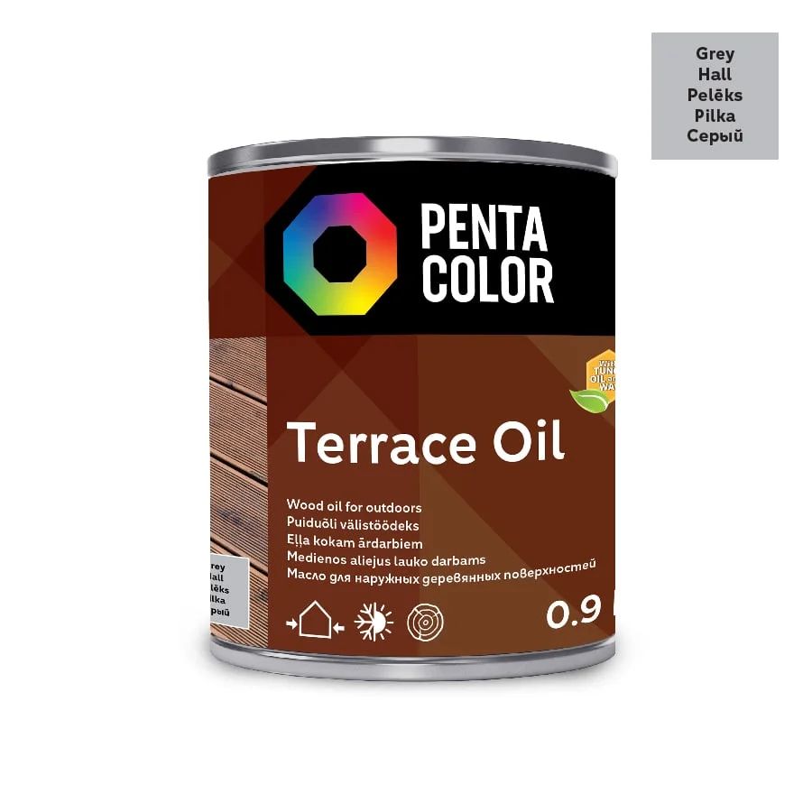 GREY WOOD OIL FOR DECKING 0.9L
