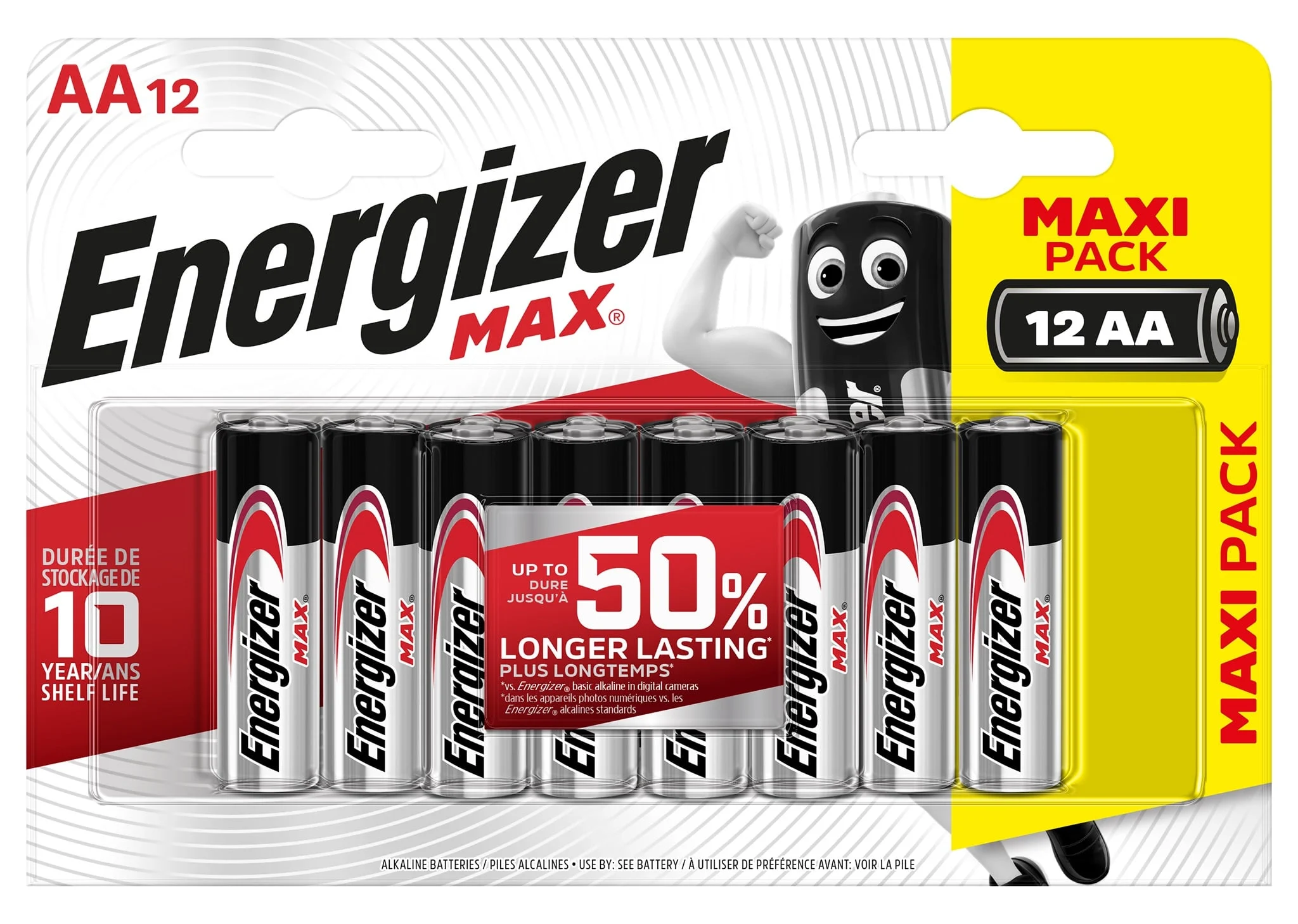 ENERGIZER MAX AA B12 1.5V ALK. BATTERIES
