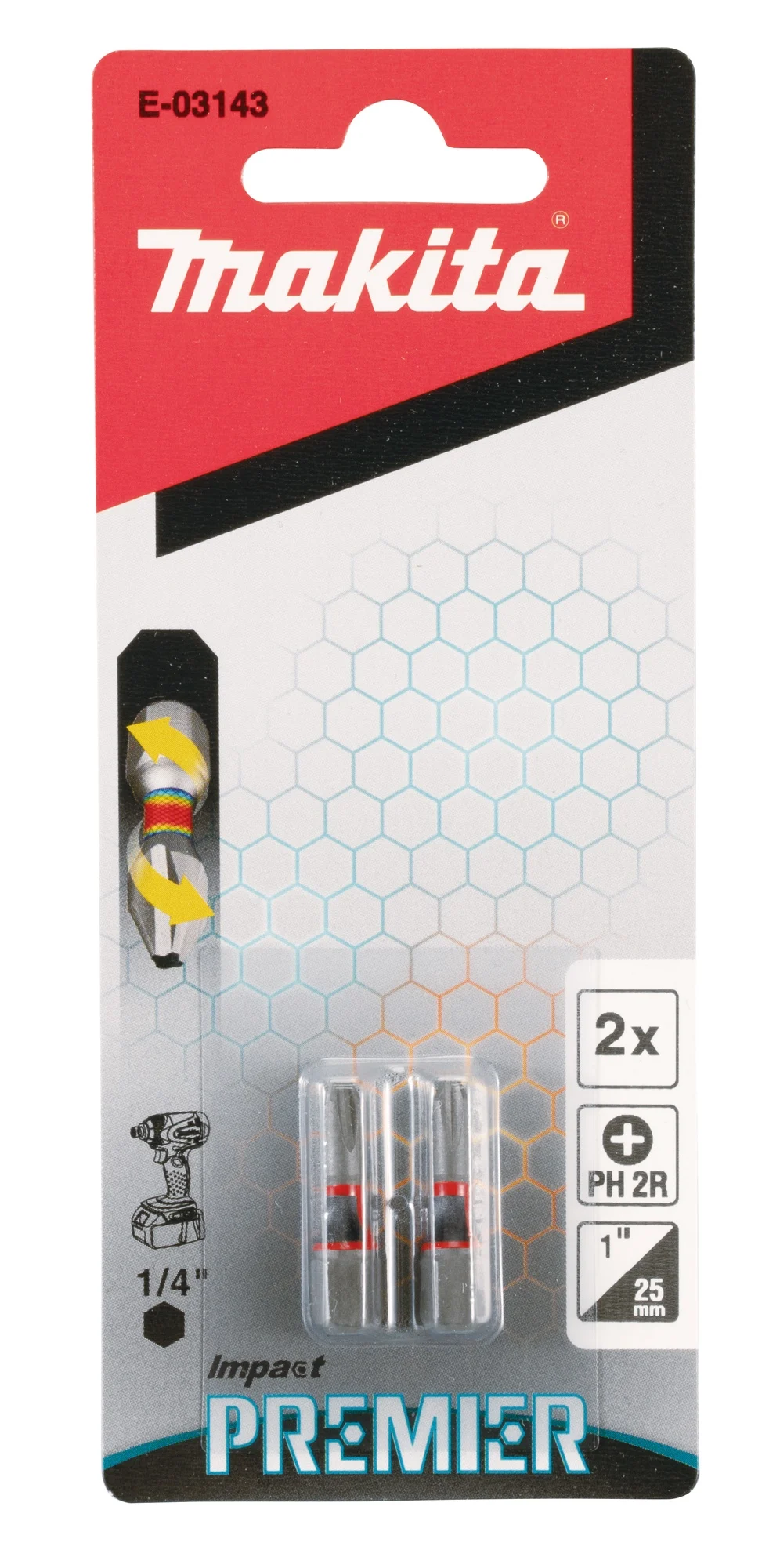 SCREWDRIVER BIT PH2-SLIM 25MM 2PCS