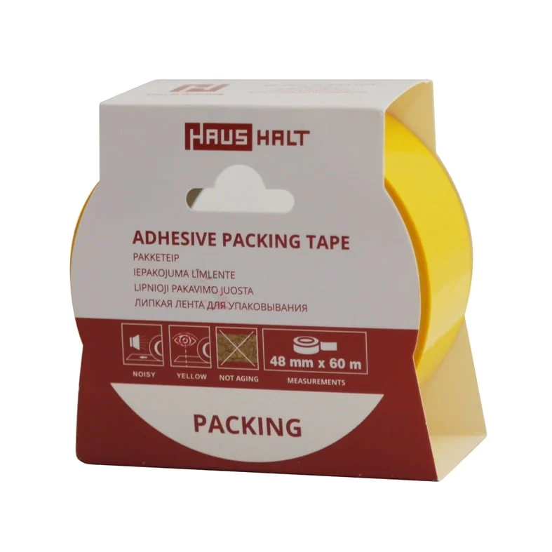 ADHESIVE TAPE PACKAGE HAUSHALT 48MM60M YELLOW
