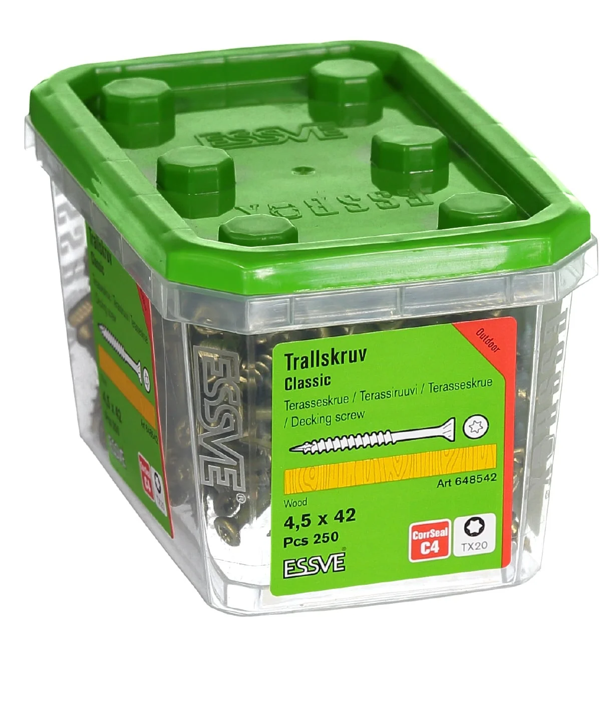 SCREW FACADE-TERRACE 4.5X42 CS ESSVE 250