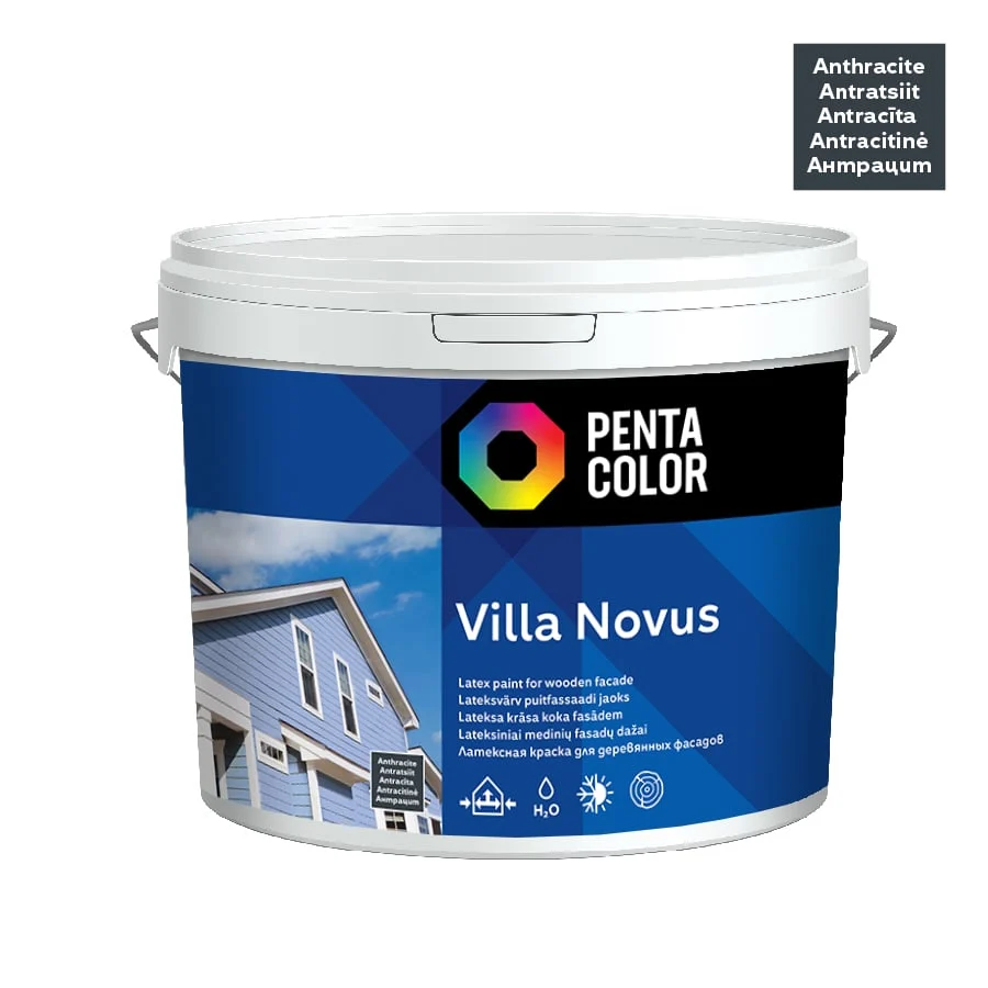 KRĀSA FASĀDES VILLA NOVUS ANTRACĪTS 5L