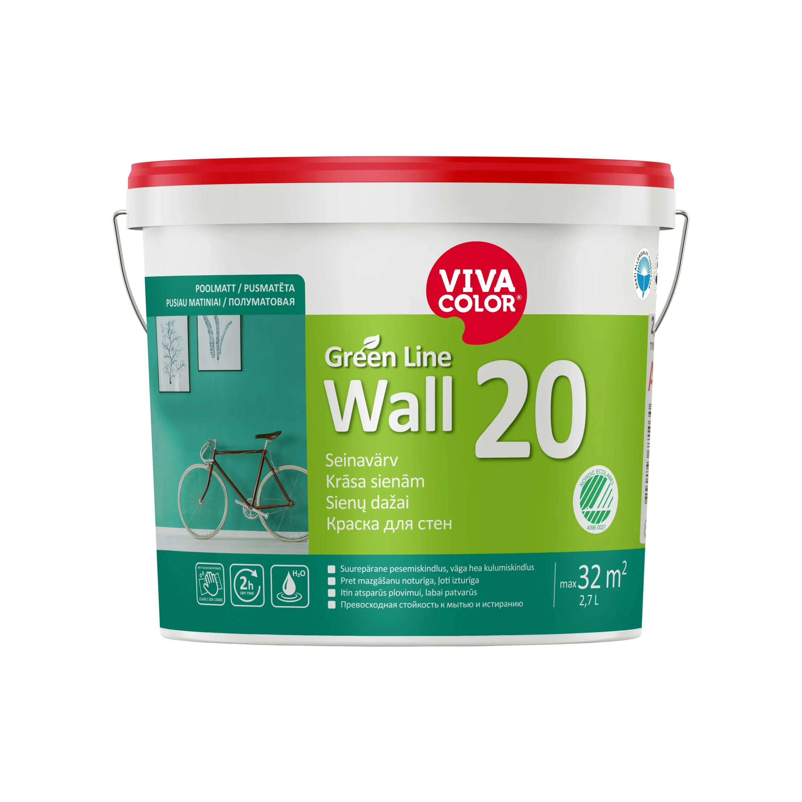 КРАСКА GREEN LINE WALL 20 C 2,7L