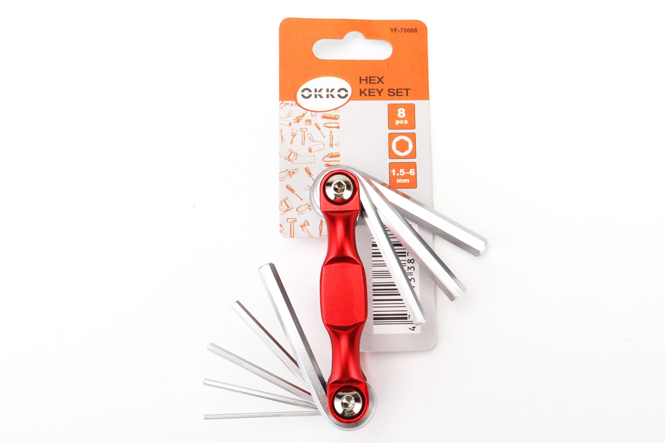 SCREWDRIVER SET HEX 8PCS YF-70068