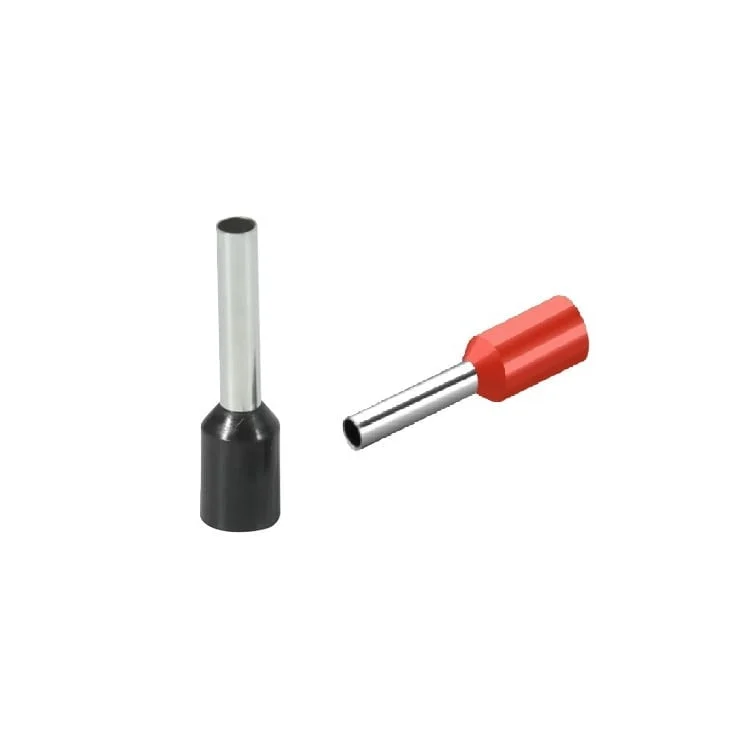 TERMINAL FOR WIRES E1508 BLACK/RED 50PCS