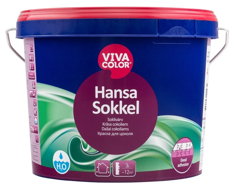 КРАСКА ДЛЯ ЦОКОЛЕЙ HANSA SOKKEL C 2,7L