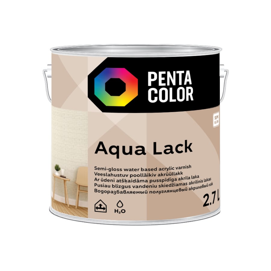 LAKA AQUA LACK С ПОЛУГЛЯНЦЕВОЙ ФИНИШНОЙ ОБРАБОТКОЙ 2,7 Л