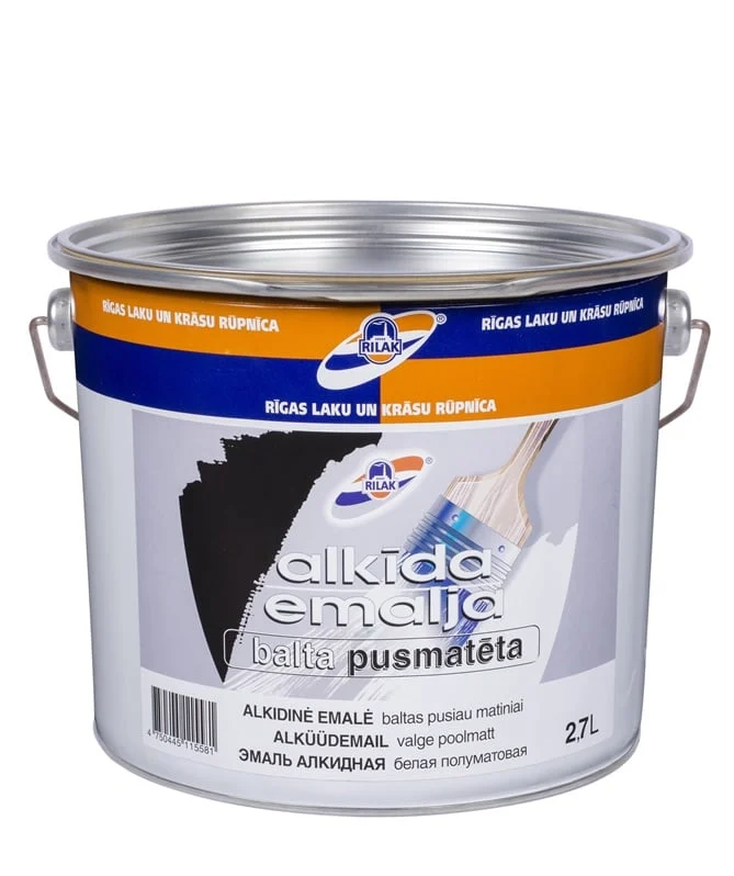WHITE SEMI-MATTE ENAMEL 2.7 L