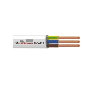 KABELIS BVV-PLL 2X2.5 BALTS (100)