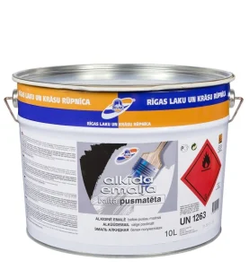 KRĀSA EMALJAS PUSMATĒTA BALTA 10 L