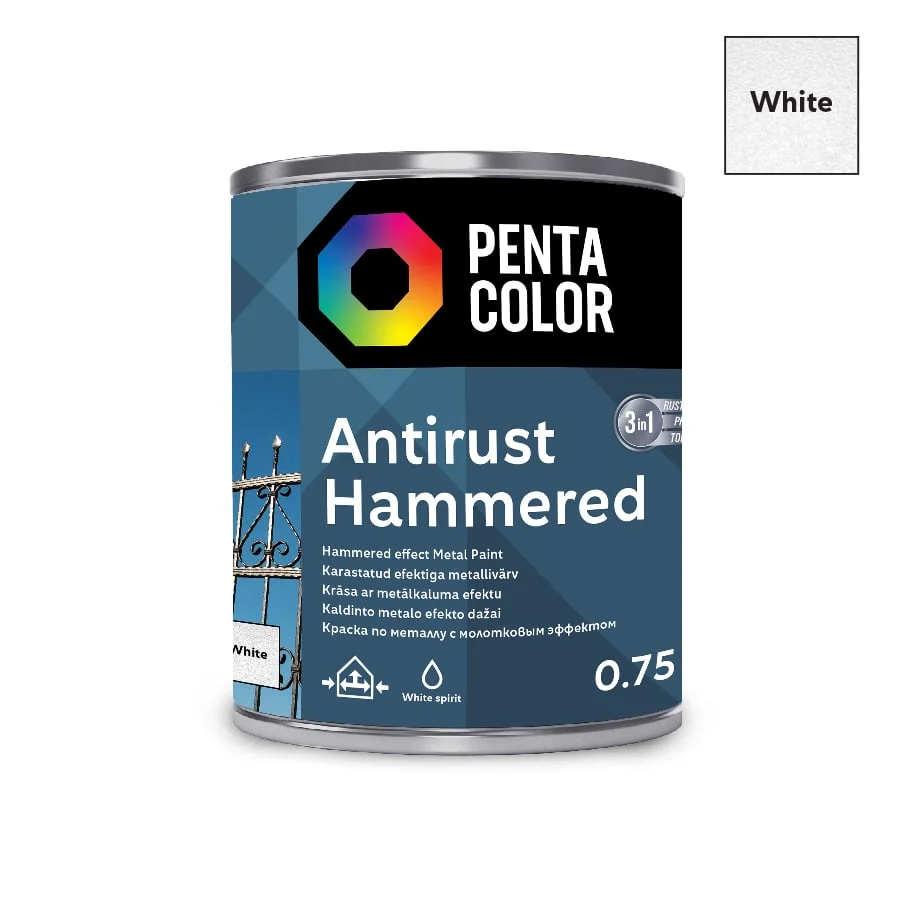 METAL SURFACE PAINT PENTACOLOR WHITE 750ML