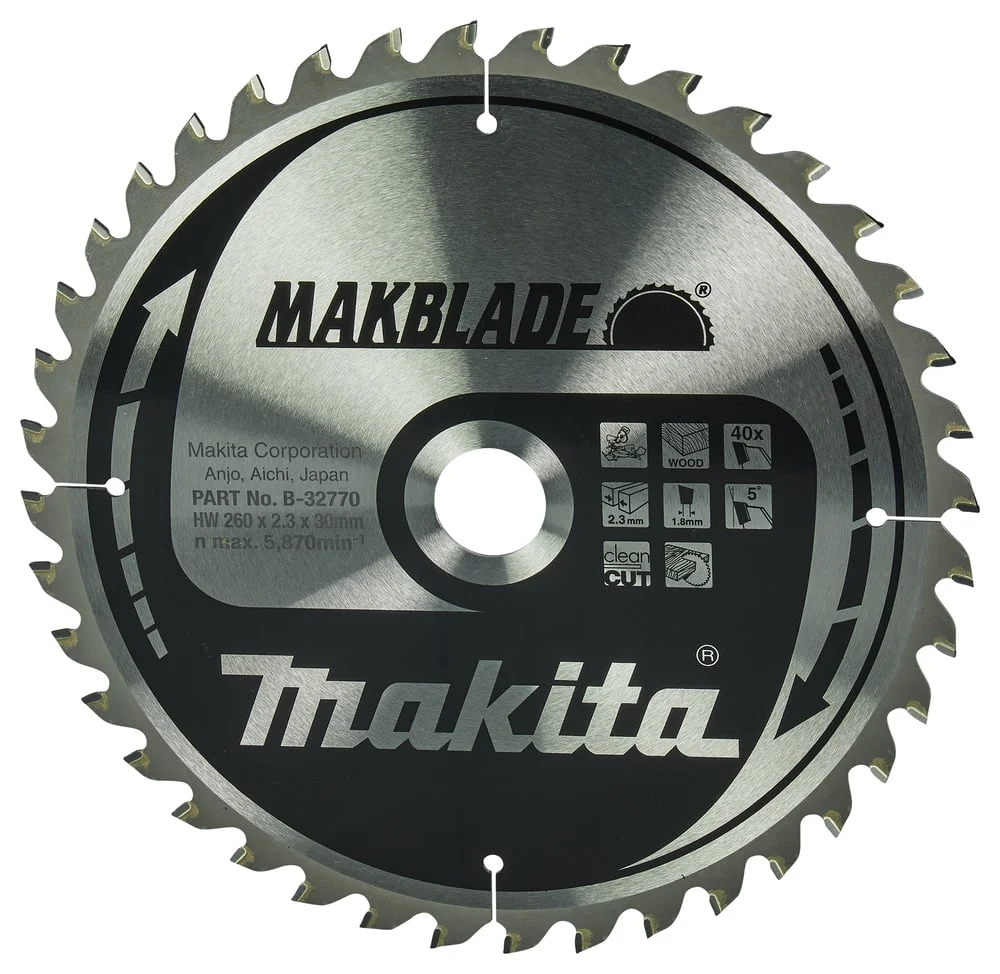 SAW BLADE FOR WOOD MAKITA 260X30X2.3 B-32770