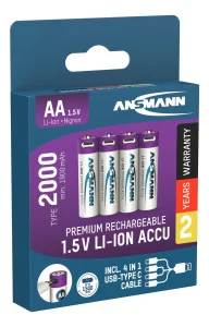 AKUMULATORI AAA 1.5V 200MAHUSB-C.MAX1A 4