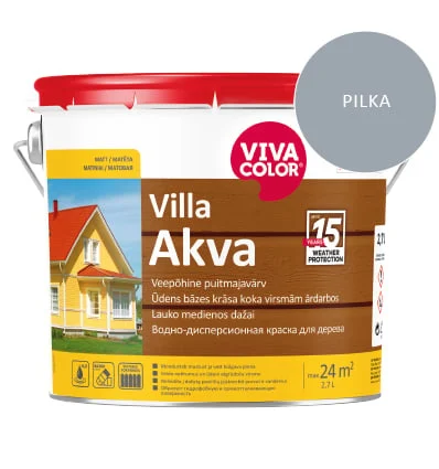 WOOD PAINT VILLA AKVA GREY 7040 2.7L