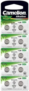 BAT.CAMELION AG4/LR66/377 1.5V ALKALINE