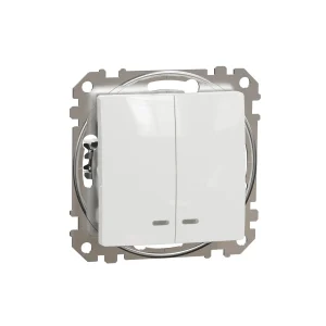 SLĒDZIS SEDNA 1+1 ZILS LED INDIKAT BALTS