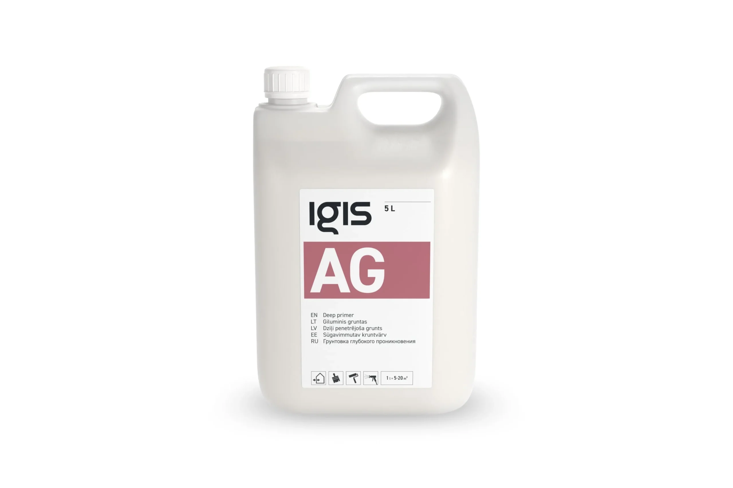 ГЛИБОКИЙ ГРУНТ ДЛЯ ВНУТРИ/СНАРУЖИ. РАБОТЫ IGIS AG 5L