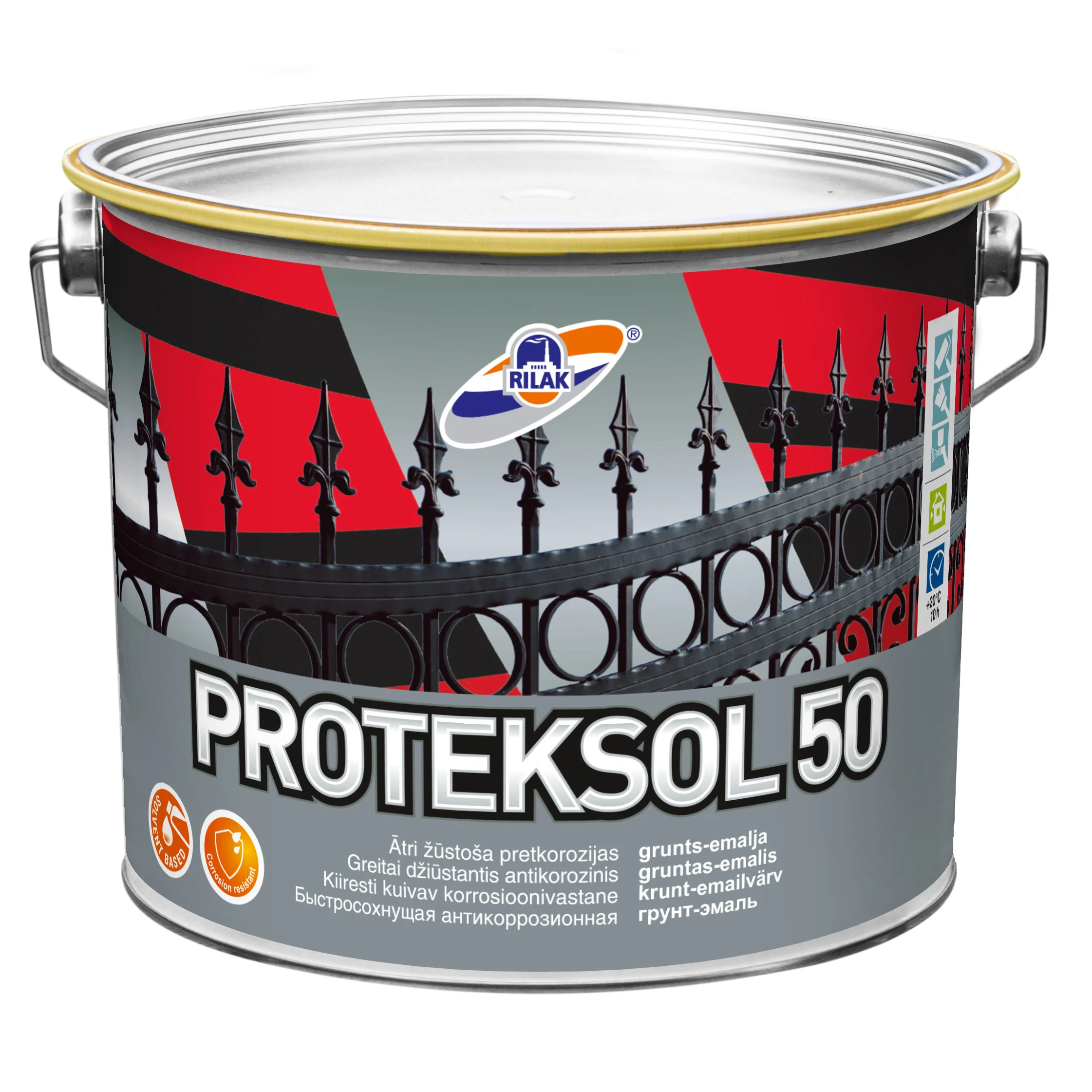 ГРУНТ-ЭМАЛЬ PROTEKSOL-50 ЧЁРНАЯ 2,7Л