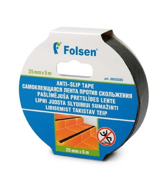 FOLSEN ANTI-SLIP TAPE BLACK 25MMX5M