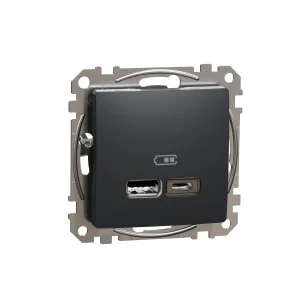 LĀDĒTĀJS USB SEDNA A+C 2.4A ANTRACĪTS