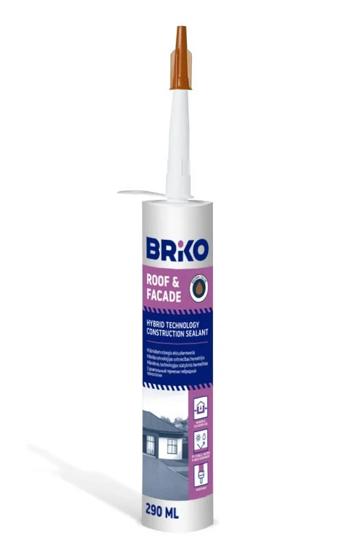 ГЕРМЕТИК BRIKO ROOF/FACADE КОРИЧНЕВЫЙ 290МЛ