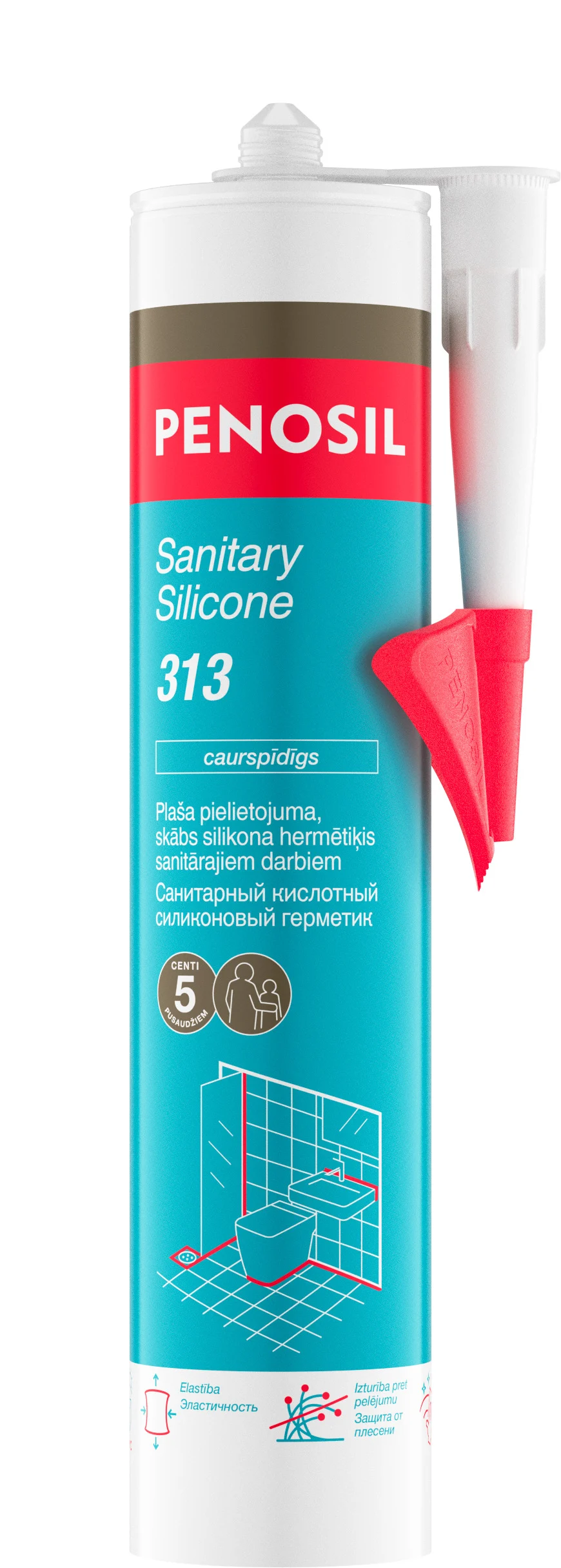 SANITĀRAIS SILIKONS CAURSPĪDĪGS 300ML