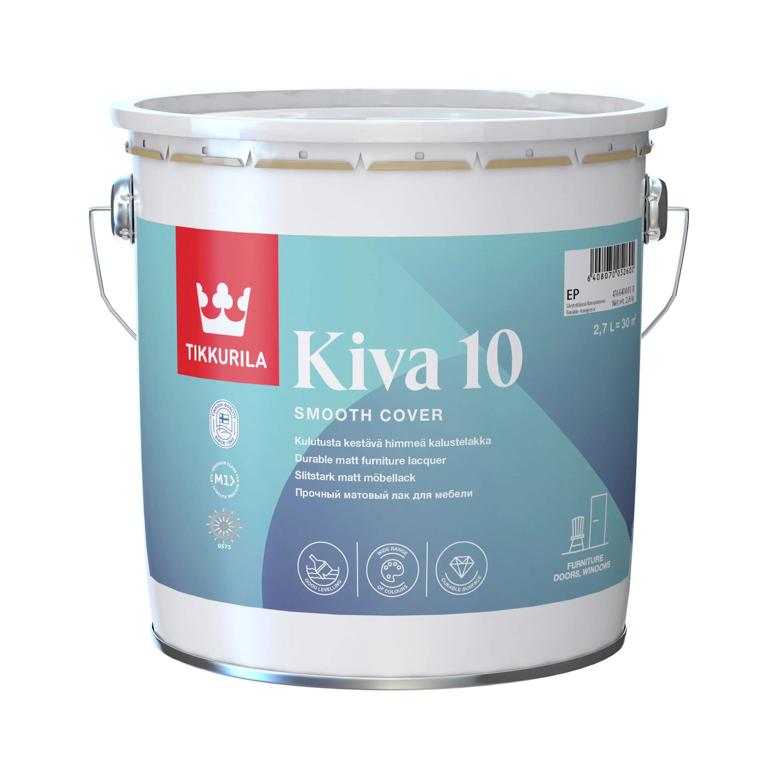 ЛАК ДЛЯ ВНУТРИШНИХ РАБОТ MAT KIVA EP 2,7L