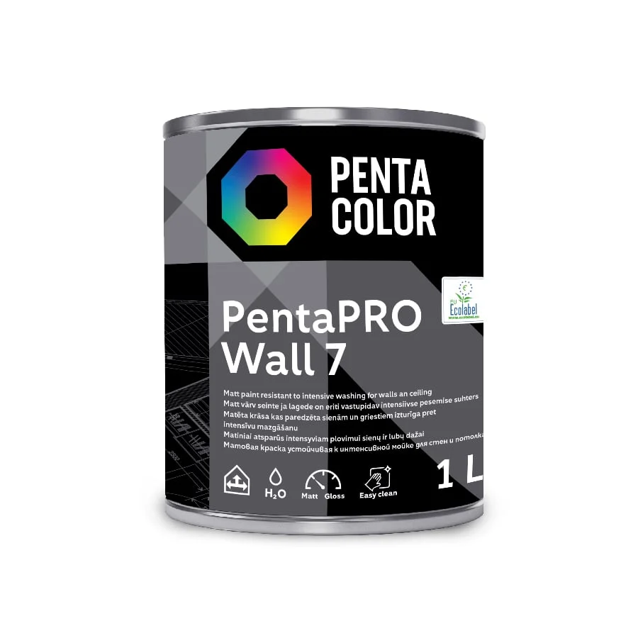 KRĀSA PENTACOLOR PENTAPRO 7 BALTA 1L