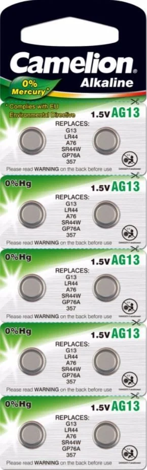 BAT.CAMELION AG13/LR44/357 1.5V ALK.