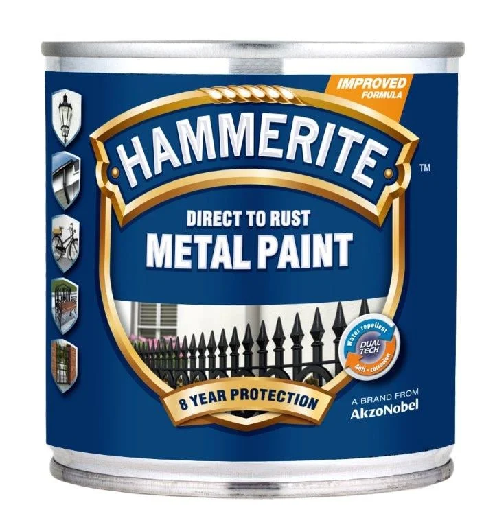 KRĀSA HAMMERITE MELNS GLANCĒTA 250ML
