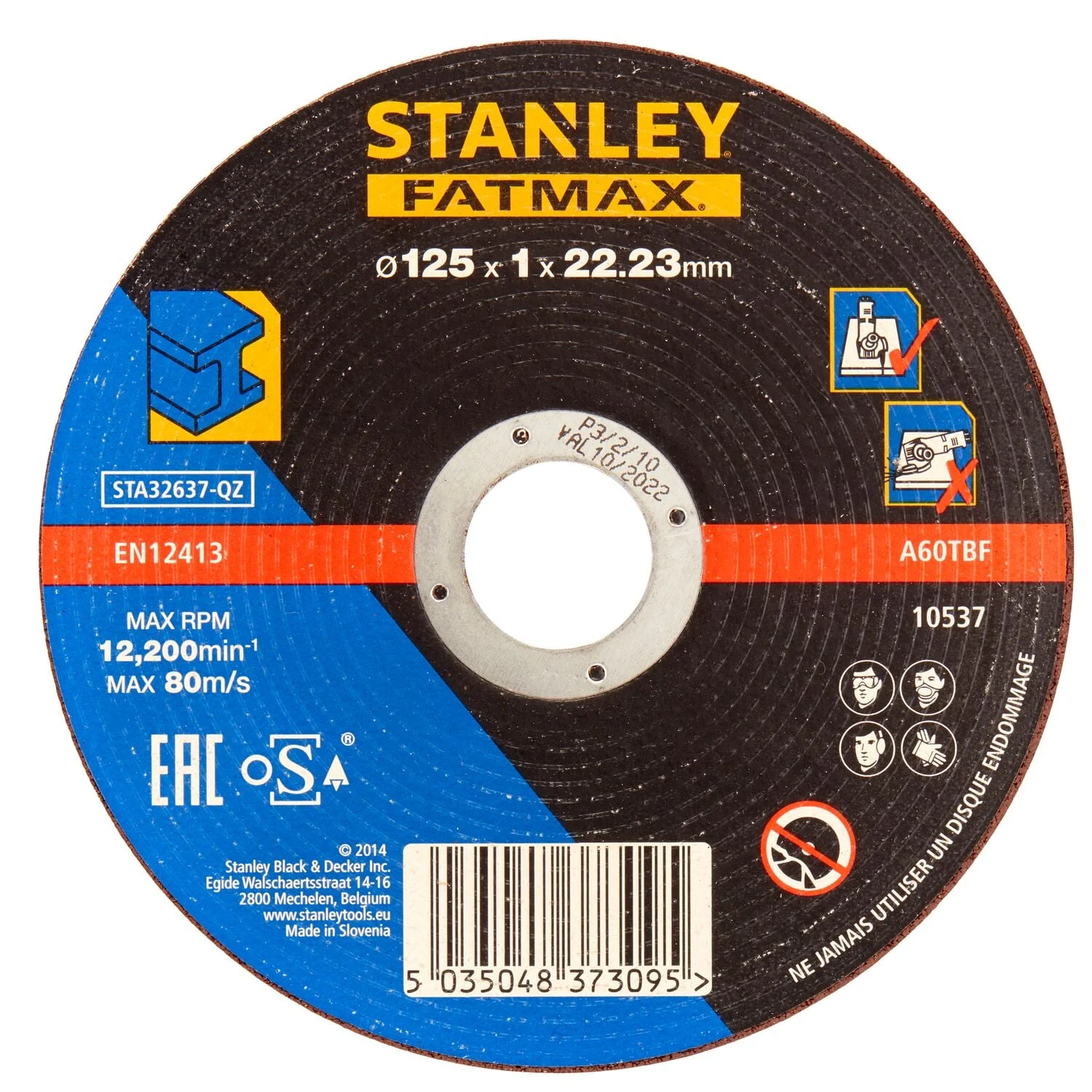 CUTTING DISC STA32637-QZ 125MM METAL