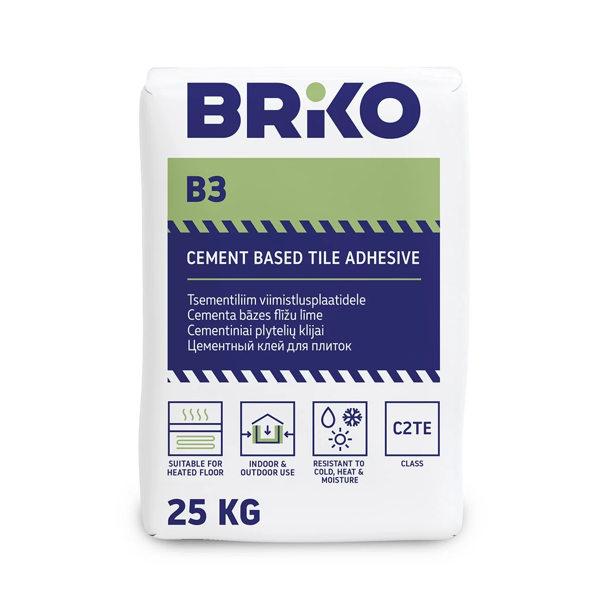 FLEXIBLE TILE ADHESIVE BRIKO B3 PLUS 25KG