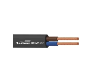 KABELIS H03VVH2-F 2X0.5 MELNS 25M