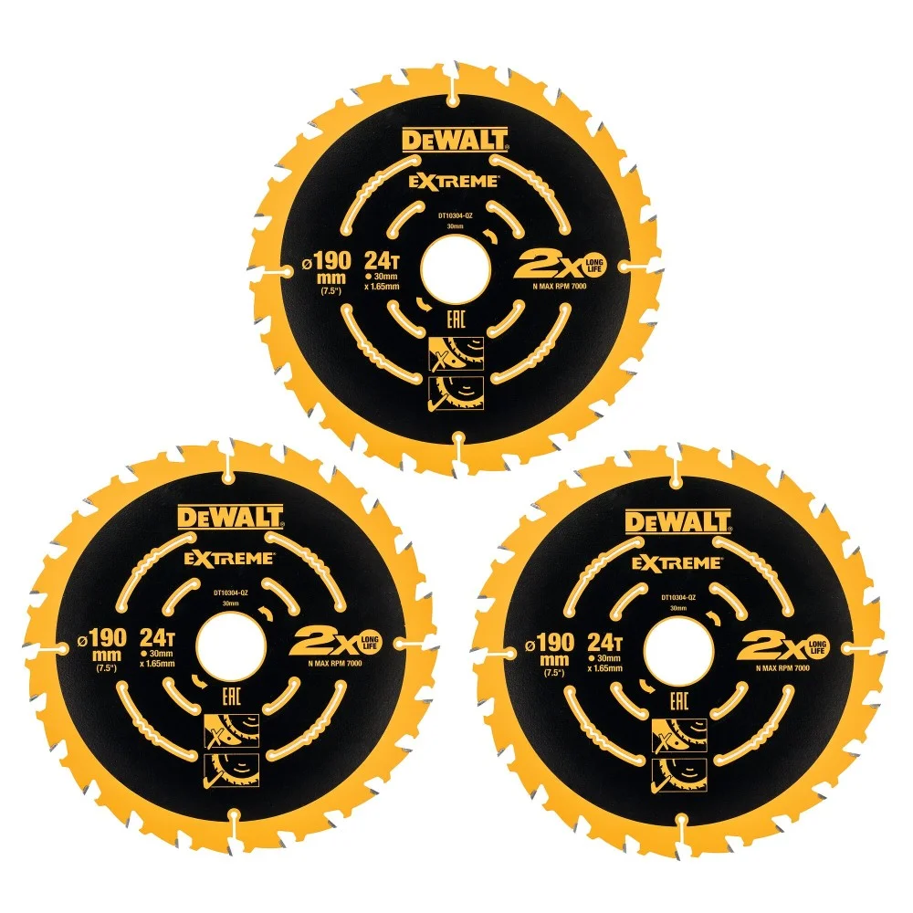 DeWALT Зажимы EXTREME 3 x 190 24T