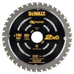DeWALT Zāģripa 190X30mm CompDeck 40T