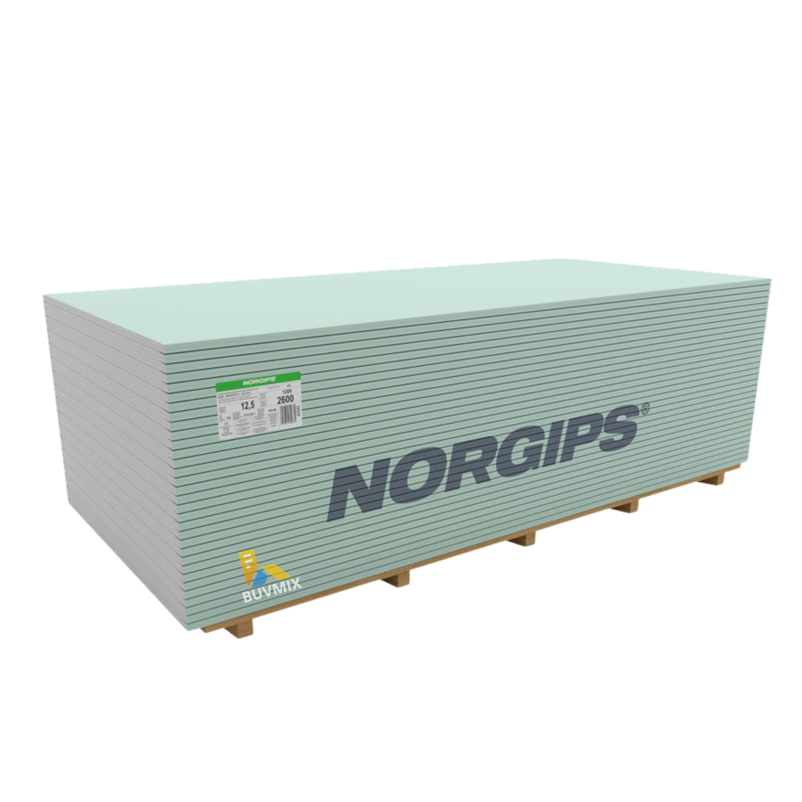 Norgips S (GKBI) mitrumizturīgs reģipsis (ģipškartons)