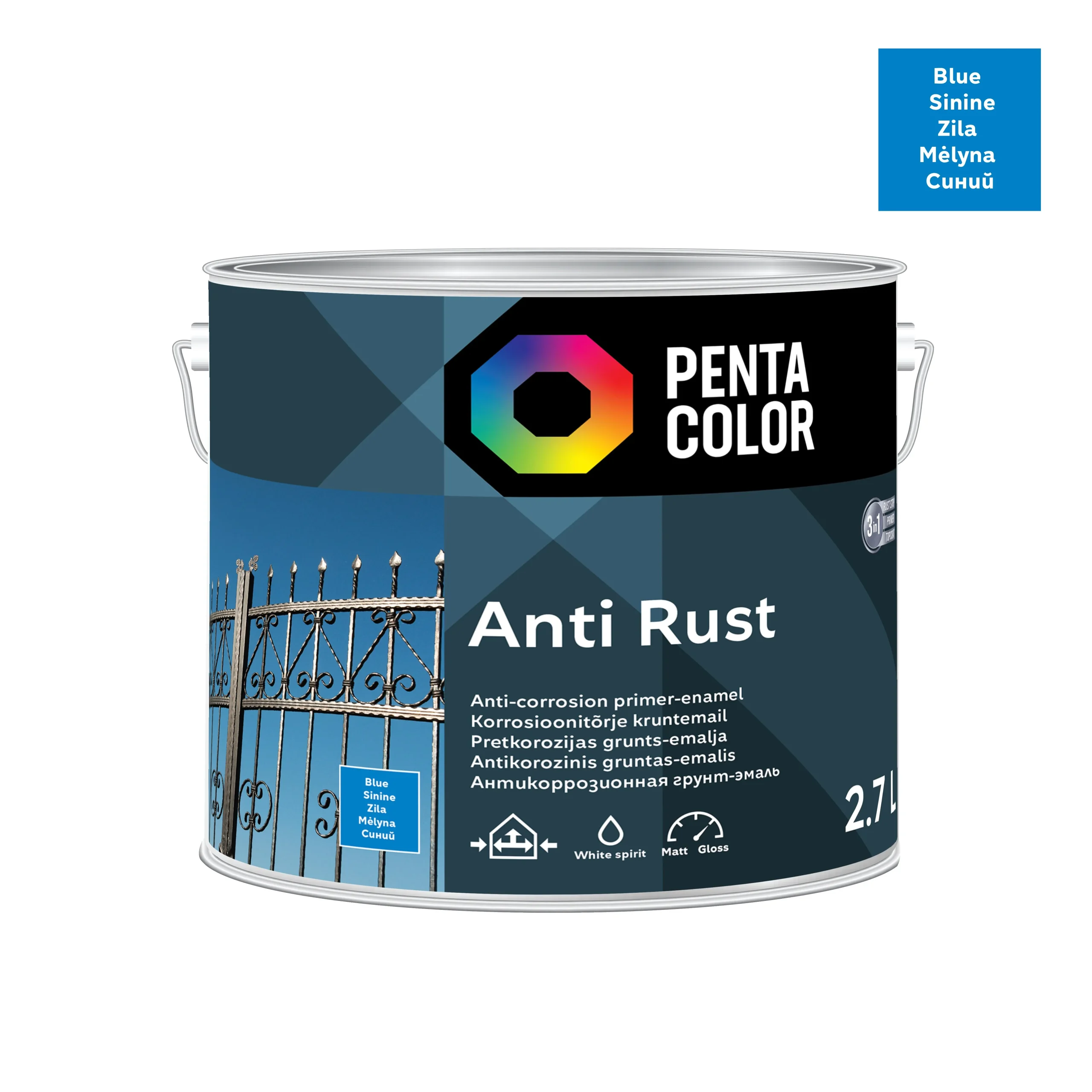 PRIMER-ENAMEL ANTIRUST 2.7L BLUE